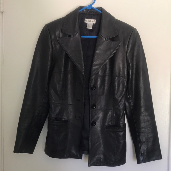 bebe leather jacket